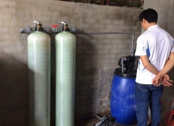 Xử lý nước giếng khoan nhiễm sắt, mùi hôi tanh… nhà anh Sơn, Tp Ninh Bình