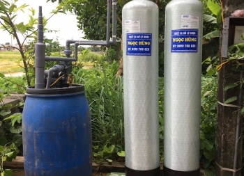 Lắp đặt hệ thống lọc nước giếng khoan nhiễm sắt và asen nhà A Chương ở Huyện Yên Mô, Tỉnh Ninh Bình